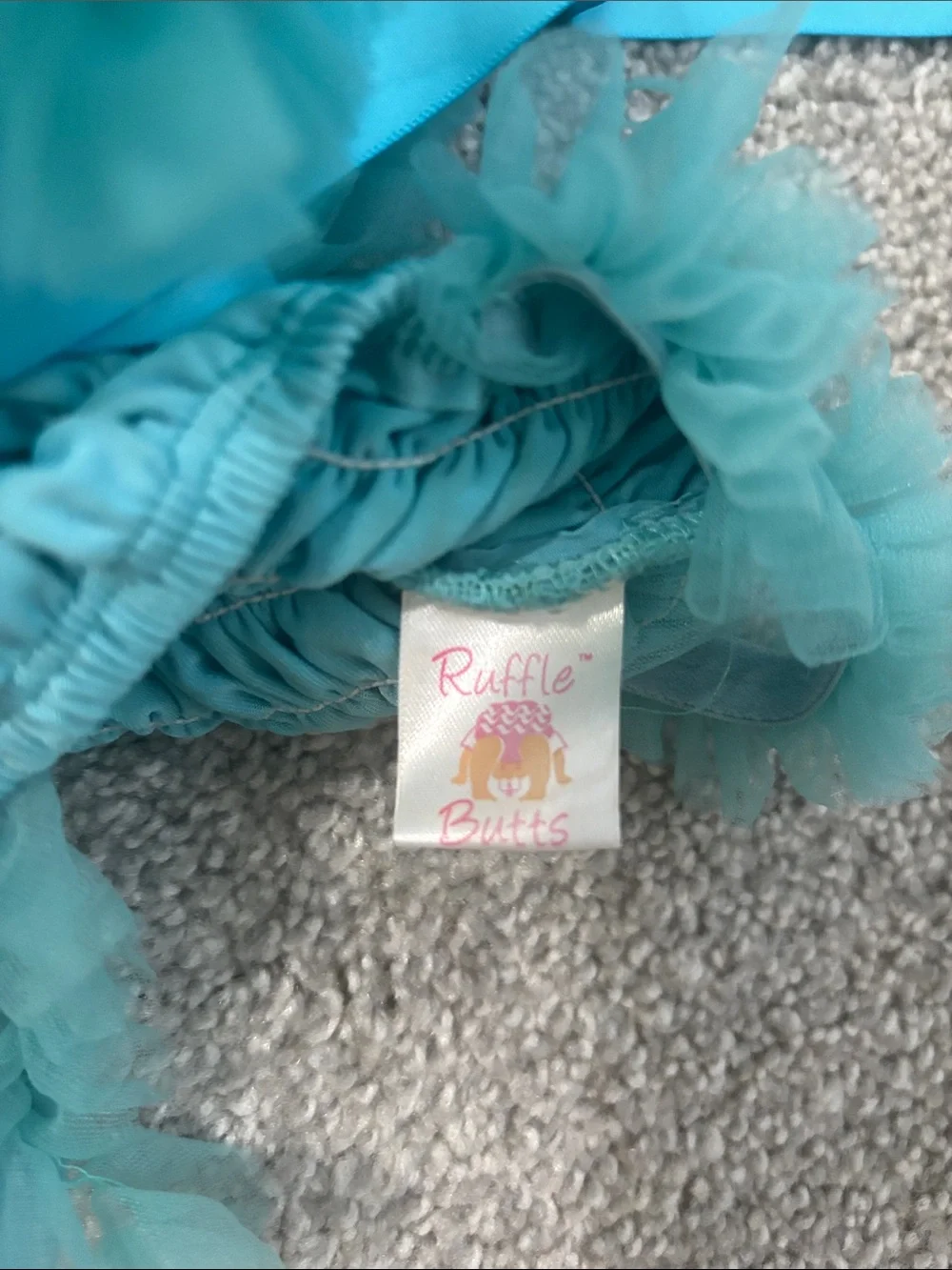 Ruffle Butts Teal Layered Tulle Ruffle Dress